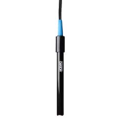 Cole-Parmer Oakton double-junction pH electrode, standard bulb, polygel reference, temperature sensor w/ waterproof connection, 100°C, 12mm x 110mm, 30K
