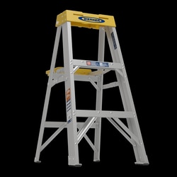 Werner Type IA Aluminum Step Ladder with Pail Shelf