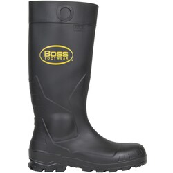 PIP Black PVC Full Safety Steel Toe and Midsole Boot:Personal Protective