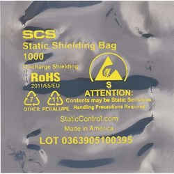 MSC 2X3 Clr 1000/Pk Opn End Static Shield Bag