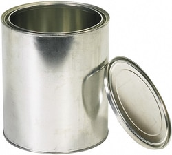 MSC Value Collection HAZ1072 1 Gallon Gray Cylinder Metal Can 10"" High,
