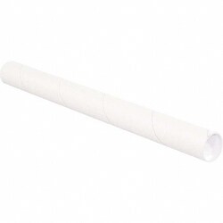 MSC 2-1/2X48 Wht Mailing Tube W/Cap, Quantity: Each of 1