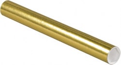 MSC 2X18 Gold Mailing Tube W/Cap, Quantity: Each of 1