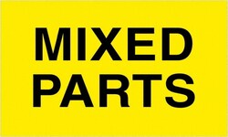 MSC Tape Logic DL2521 5" x 5" Fluorescent Yellow Paper Shipping Label For