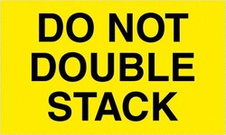 MSC Tape Logic DL1096 5" x 5" Fluorescent Yellow Paper Shipping Label For