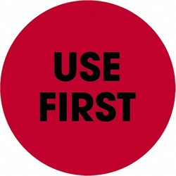 MSC 2 Use First Red 500Rl Tape Logic Fluor Label, Quantity: Each of 1