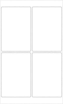 MSC Tape Logic LL204 Pack of (400), 4" x 6" Gloss White Paper Laser Labels