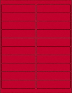 MSC Tape Logic LL177RD Pack of (2000), 4" x 4" Fluorescent Red Paper Laser