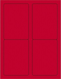 MSC Tape Logic LL176RD Pack of (400), 3-1/2" x 5" Fluorescent Red Paper