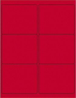 MSC Tape Logic LL180RD Pack of (600) 4" x 4" Fluorescent Red Paper Laser
