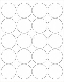 MSC&nbsp;2 Glossy Wht 2000/Cs Circle Laser Label