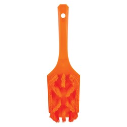 Remco Vikan Stiff UST Short Handle Scrubbing Brush Color: Orange:Facility