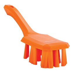 Remco Vikan Stiff UST Short Handle Scrubbing Brush Color: Orange:Facility