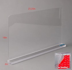 Poltex Splash Guard - 18 x 23.25 in., Tape Mount