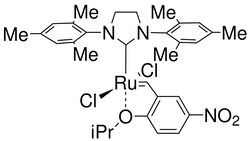 Strem, An Ascensus Company CAS# 502964-52-5. 500mg. [1,3-Bis(2,4,6-trimethylphenylimidazolidin-2-ylidene)]-(2-i-propoxy-5-nitrobenzylidene)ruthenium(II)