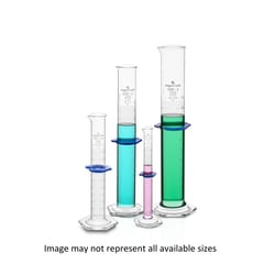 Supertek™ Class A, Reusable - Double Metric Scale Glass Measuring Cylinders with Hex Base