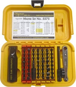MSC Chapman 5575 56 Pc Screwdriver Bit Set #1-4 Phillips, 0.05-5/16" Hex,