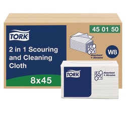 Tork 2-in-1 Scouring and Cleaning Cloth W8 White | Buy Online | Tork | Fisher Scientific