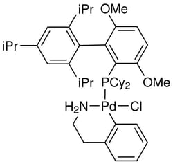Strem, An Ascensus Company CAS# 1148148-01-9. 100mg. Chloro[2-(dicyclohexylphosphino)-3,6-dimethoxy-2',4',6'-tri-i-propyl-1,1'-biphenyl][2-(2-aminoethyl)phenyl]palladium(II),