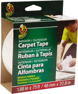 MSC Duck DUC442062 1.88" x 25 Yd Rubber Adhesive Double Sided Tape 6 mil