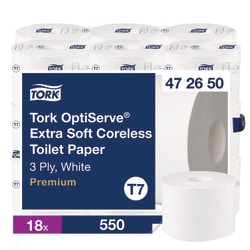 Tork&nbsp;OptiServe&trade; Extra Soft Coreless Toilet Paper White T7