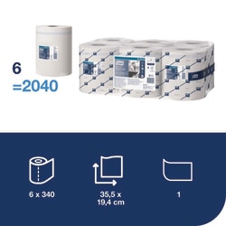 Tork Tork Reflex Papierwischtücher Weiß M4, SmartCore , 6 x 340 Blatt, 473412 Weiß | Buy Online | Tork | Fisher Scientific