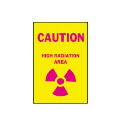 Brady™ Polyester Tag: CAUTION RADIOACTIVE MATERIALS SIGNED BY: