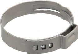 MSC Oetiker 16700040-100 Stepless Ear Clamp 1-1/4" Noml Size, 10mm Inner
