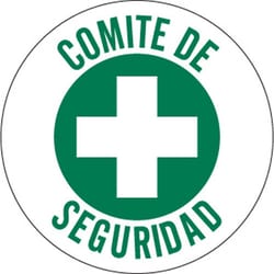 Brady™ Hard Hat Labels - Pressure Sensitive Vinyl, Spanish