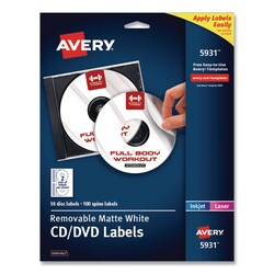 Essendant LABELCD/DVD50PKWHT