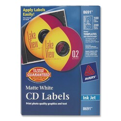 Essendant LABELIJ CD/DVD 100PKWHT