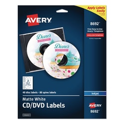 Essendant LABELIJ CD/DVD 40PKWHT