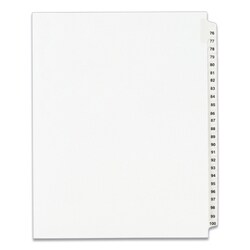 Essendant INDEXLTR1/25-76-100WHT