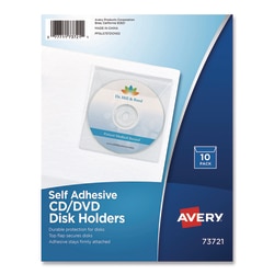 Essendant HOLDERCD/DVD ADHSVECLR, Quantity: Pack of 10