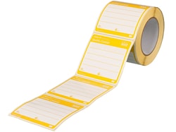 BURKLE INC&nbsp;close-it food & pharma control seal, 3.74x3.74 in. (95x95 mm), yellow