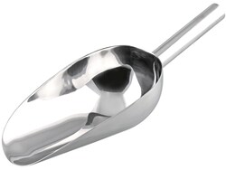 BURKLE INC&nbsp;FoodScoop, V2A, 11.83 oz. (350 ml), total: 11.42 in. (290 mm), LxW 7.09x3.94 in. (180x100 mm)