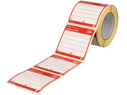 BURKLE INC&nbsp;close-it food & pharma control seal, 3.74x3.74 in. (95x95 mm), red