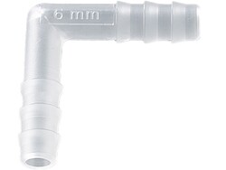 BURKLE INC&nbsp;Angled connector, PP, for Ø 0.20-0.28 in. (5-7 mm), cylindrical