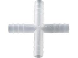 BURKLE INC&nbsp;Four-way connector, PP, for Ø 0.35-0.43 in. (9-11 mm), cylindrical