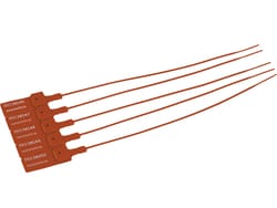 BURKLE INC&nbsp;SampleSafe seal, PP/steel, red, LxØ 10.24 x 0.08 in (260 x 2 mm)