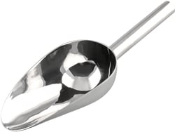 BURKLE INC&nbsp;FoodScoop, V2A, 6.76 oz. (200 ml), total l: 9.06 in. (230 mm), LxW 5.51x2.95 in. (140x75 mm)