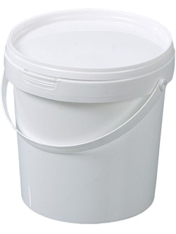 BURKLE INC&nbsp;Packaging bucket, PP white, 0.26 gal. (1l), with closure