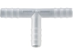 BURKLE INC&nbsp;T-connector, PVDF, f. Ø 0.28-0.35 in. (7-9 mm), cylindrical