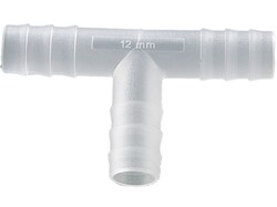 BURKLE INC&nbsp;T-connector, PVDF, Ø 0.43-0.51 in. (11-13 mm), cylindrical