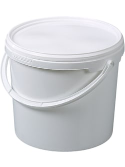 BURKLE INC&nbsp;Packaging bucket, PP white, 1.32 gal. (5l), with closure