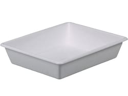 BURKLE INC&nbsp;Laboratory tray, PP white, in. LxW 7.09x9.45 in. (180x240mm), 0.79 gal. (3l)