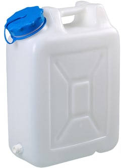 BURKLE INC&nbsp;Wide-necked jerrycan, with thread, HDPE, 5.28 gal. (20l), with cap