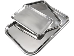 BURKLE INC&nbsp;Tray stainless steel, AISI 304, 20.47x15.55x0.79 in. (520x395x20mm)