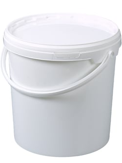BURKLE INC&nbsp;Packaging bucket, PP white, 2.64 gal. (10l), with closure