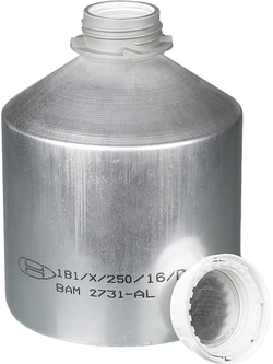 BURKLE INC&nbsp;Aluminium bottle, UN, AL 99.5, 101.44 oz. (3000 ml) with cap